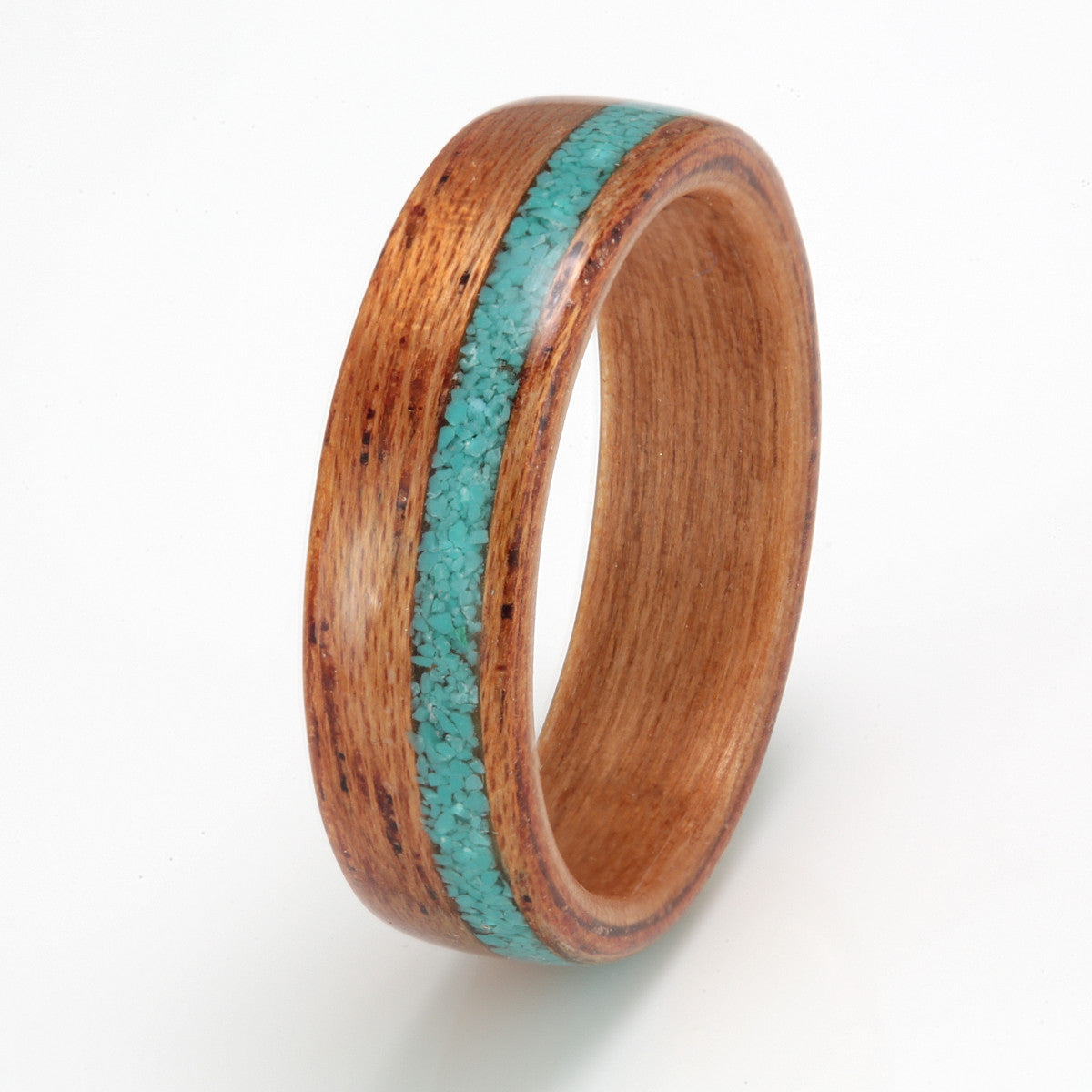Mahogany Ring 7mm with Cherry Turquoise