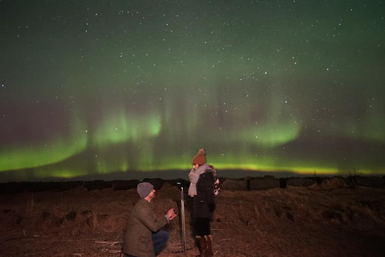 Dan proposing to Tash under the Northern Lights