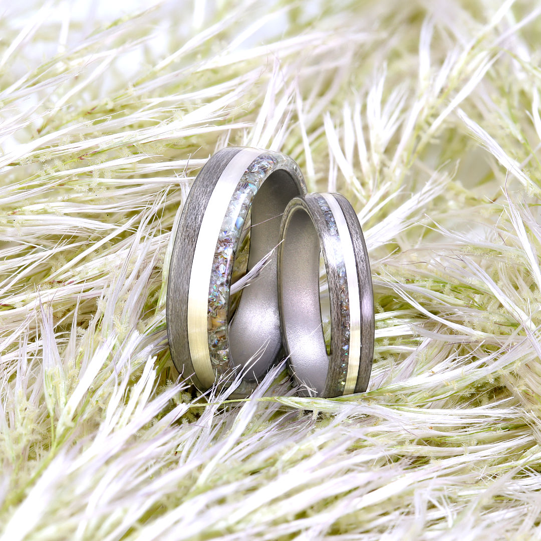 All Wood Rings with Metal Inlays - EcoWoodRings