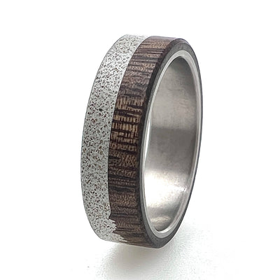 Lapacho Wood 6mm with Concrete & Titanium - IN STOCK - Size P