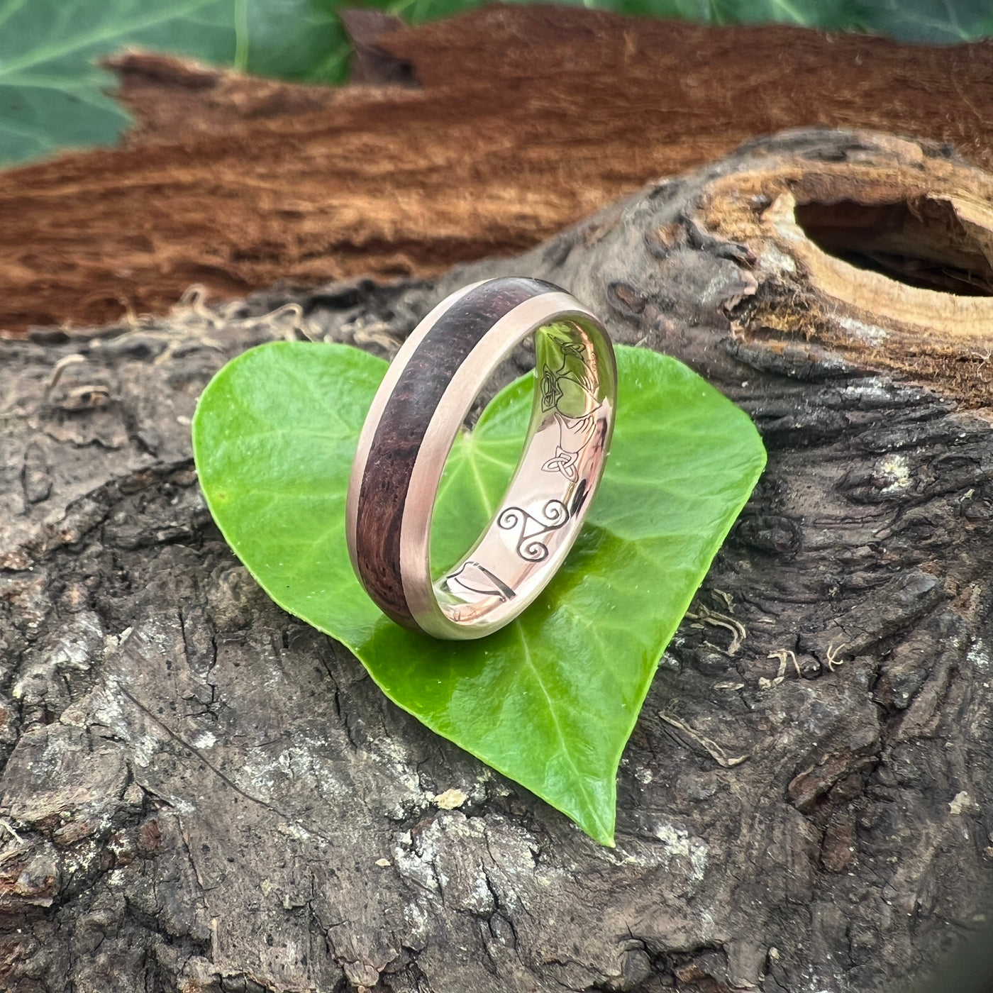 Wooden Engagement Rings His and Hers Wedding Rings Unique Rings