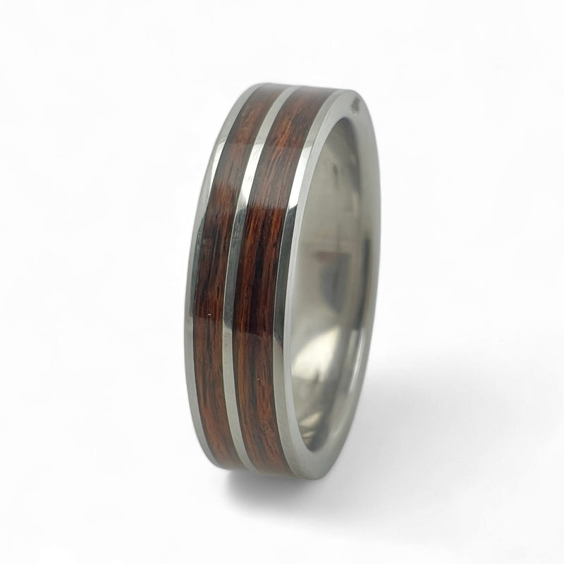 Steel with Cocobolo - IN STOCK - Size O