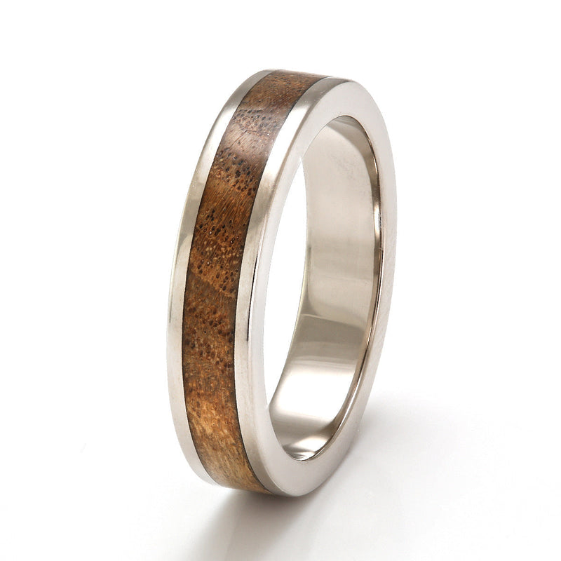 18ct white gold flat edge men&