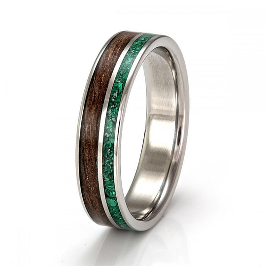 Steel with Walnut & Malachite - IN STOCK - Size P