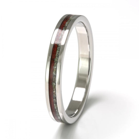 Steel with Cocobolo, Tourmaline & Emerald - IN STOCK - Size Z+6