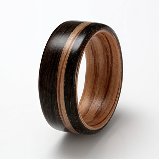 Bogwood Ring 9mm with Oak