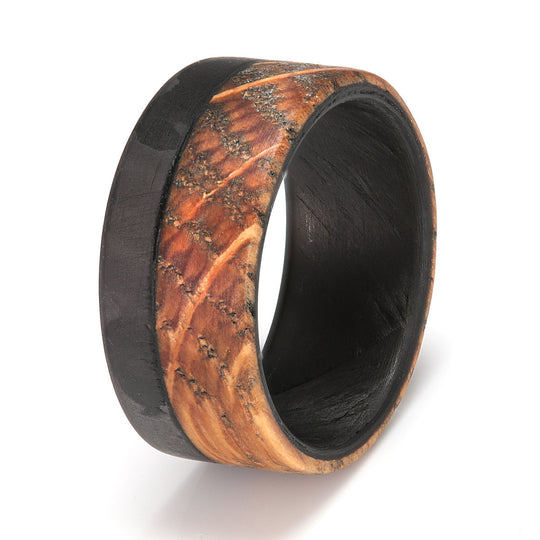 Carbon Fibre Ring 10mm with Whisky Barrel Oak