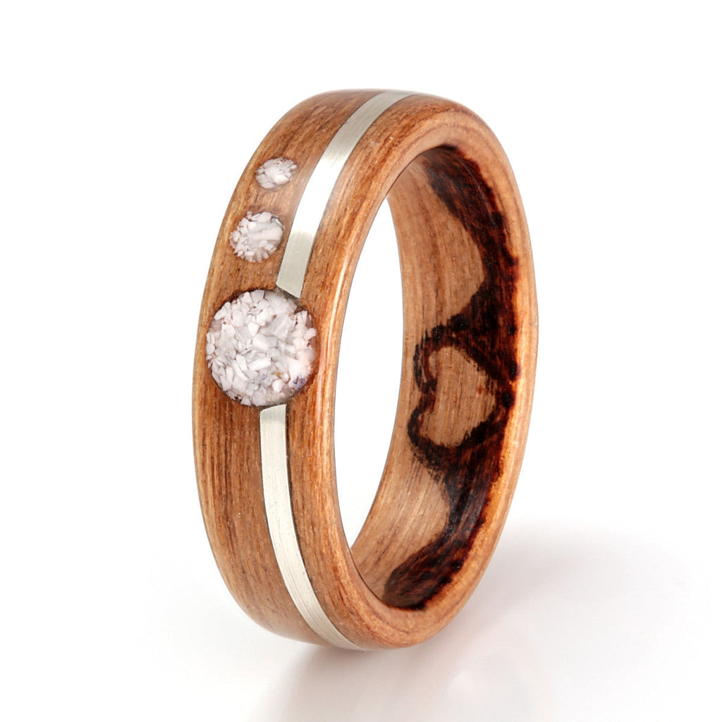 Custom Engagement Rings Cherry with Silver Shell