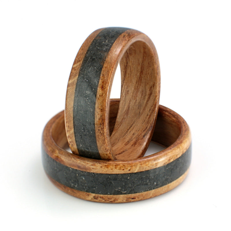 Oak & Slate Set by Eco Wood Rings