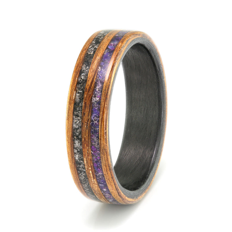 Oak with Carbon Fibre & Mixed Inlays by Eco Wood Rings