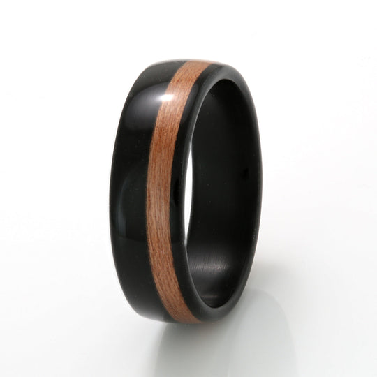 Ebony Ring 6mm with Cherry