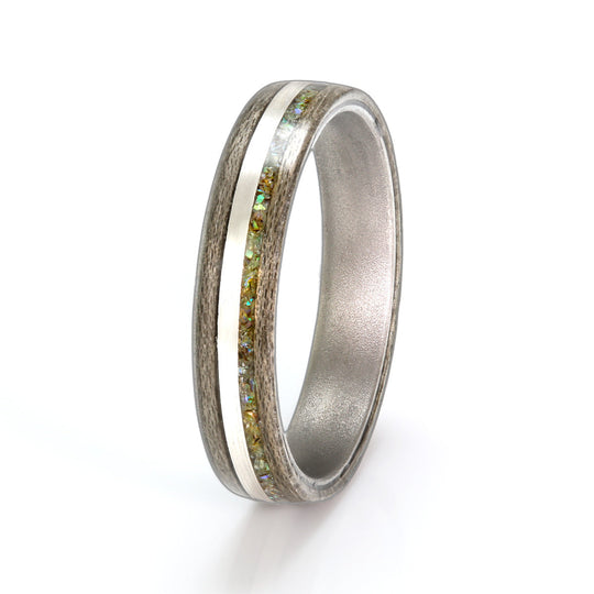 Greyed Maple with Titanium, Silver & Mixed Inlay