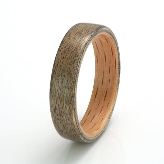 Greyed Maple Ring 5mm with Oak