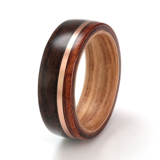 Indian Rosewood with Oak, Cocobolo & Rose Gold
