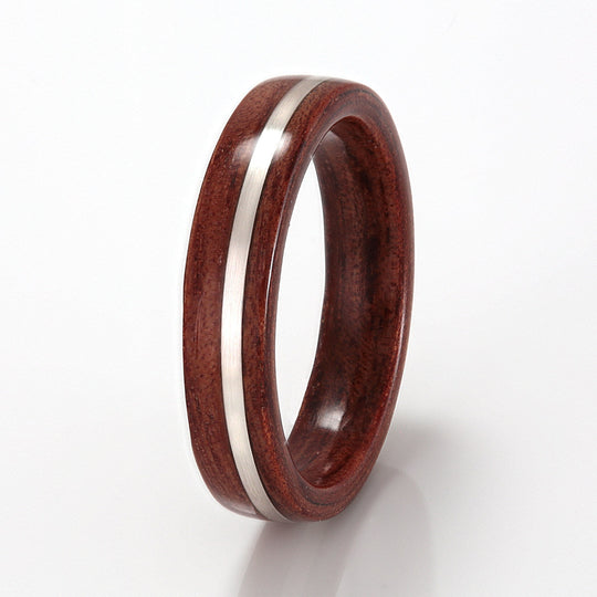 Jarrah Ring 4mm with Silver