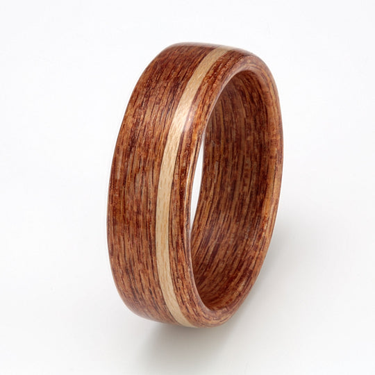 Keruing Ring 6mm with Maple