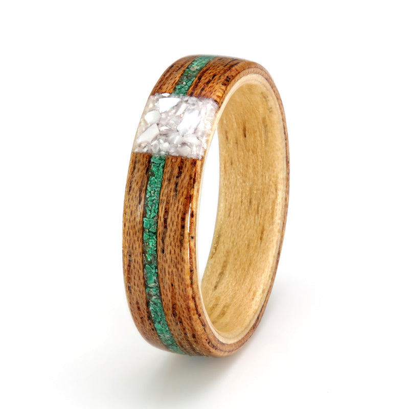Mahogany with Hornbeam & Mixed Inlays by Eco Wood Rings