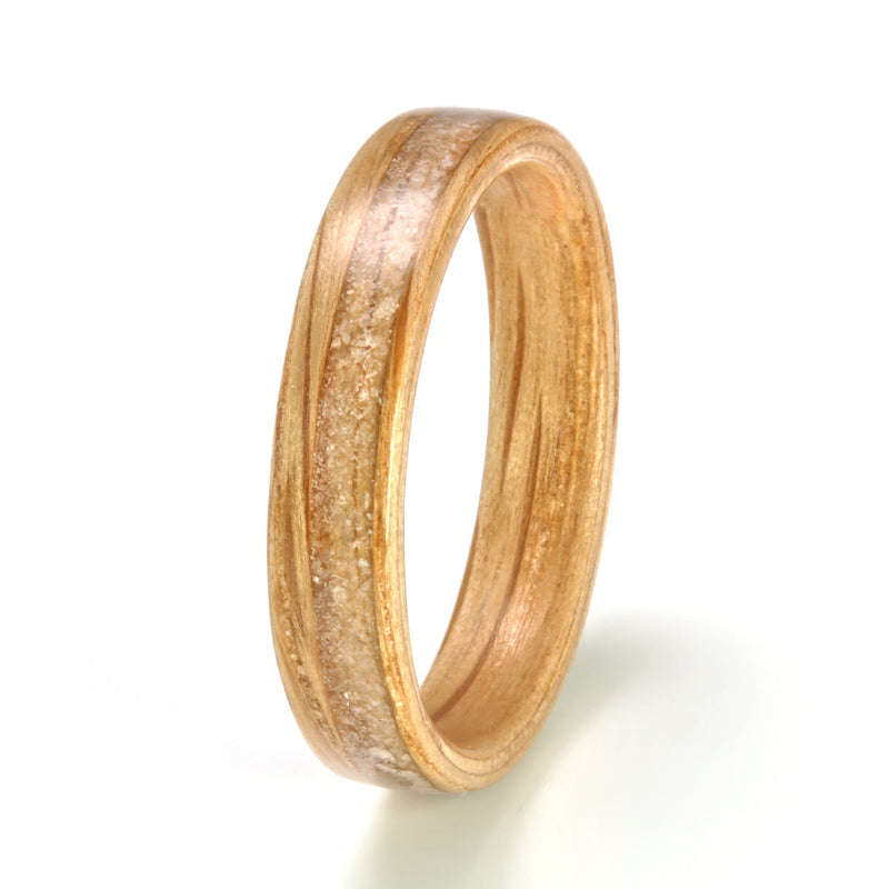 Oak with Blue Lace Agate & Mother of Pearl by Eco Wood Rings