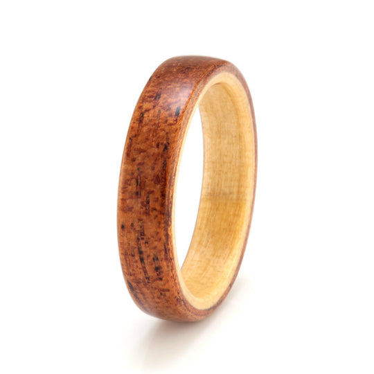 Queensland Red Cedar Ring 4mm with Hoop Pine