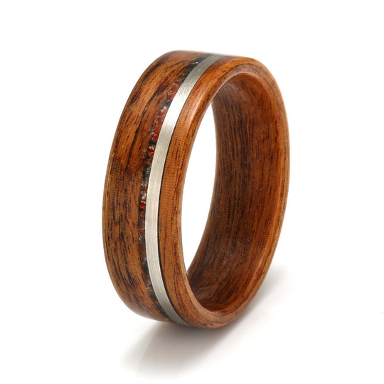 Rosewood with White Gold & Mixed Beads