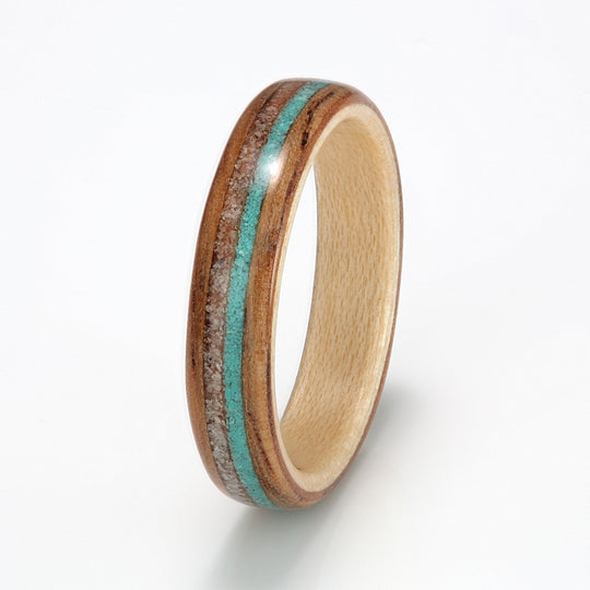 Spotted Gum with Maple, Sand & Turquoise