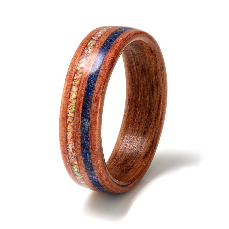 Sydney Blue Gum with Mixed Inlays by Eco Wood Rings
