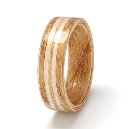 Ash Ring 6mm with Oak & Willow