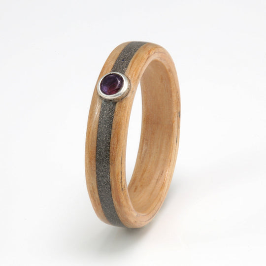 Oak with Titanium & Amethyst