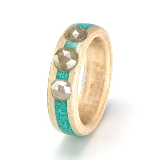 Willow with Turquoise & Cabochon Diamonds